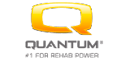 Quantum Rehab power wheelchairs logo and tagline underneath that says '#1 for rehab power'